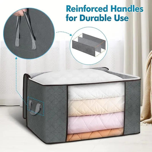 Non-Woven Blanket and Clothes Organizer With Zipper