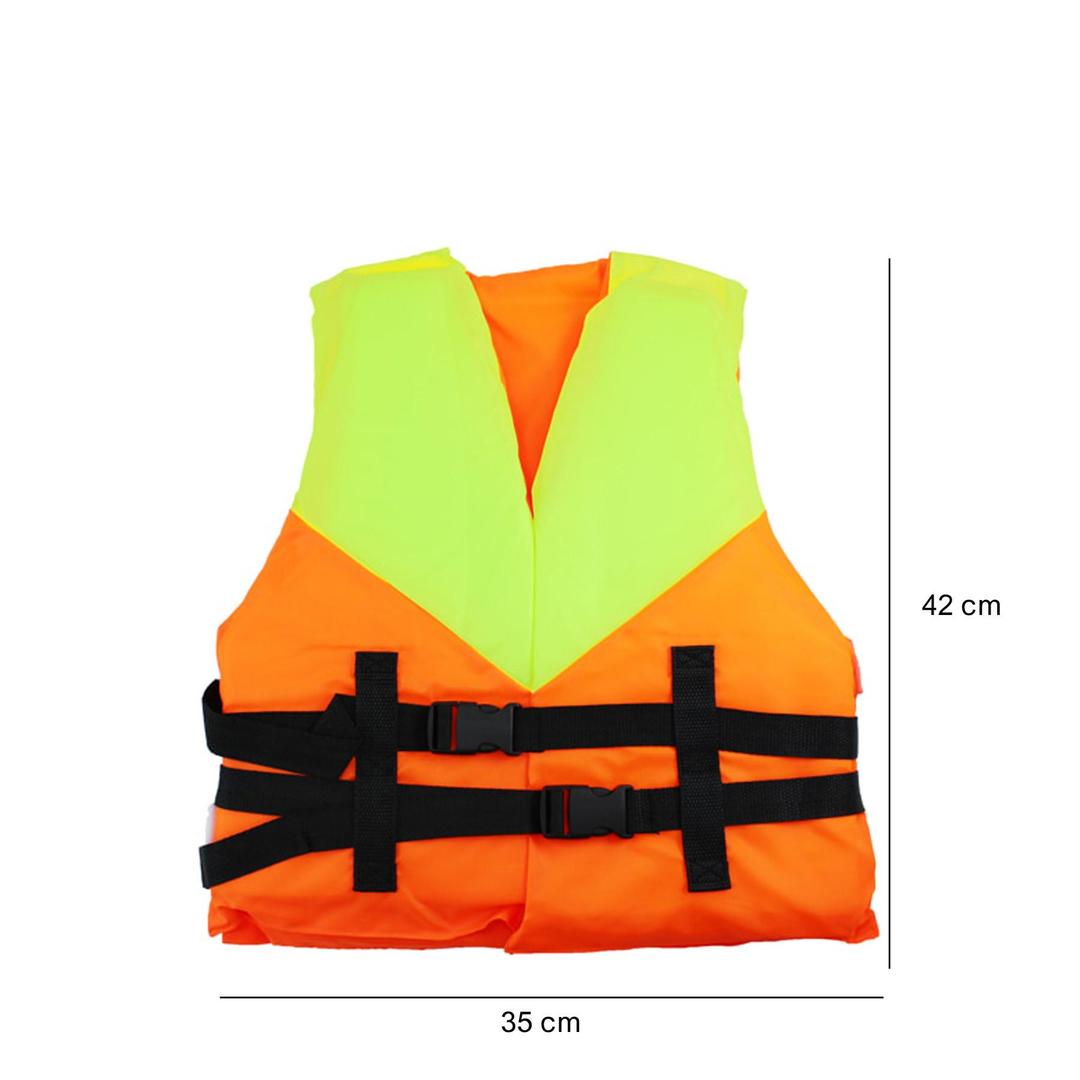 Adult and Child Life Jacket Swim Vest with Whistle and Adjustable Belts - 35 x 42cm