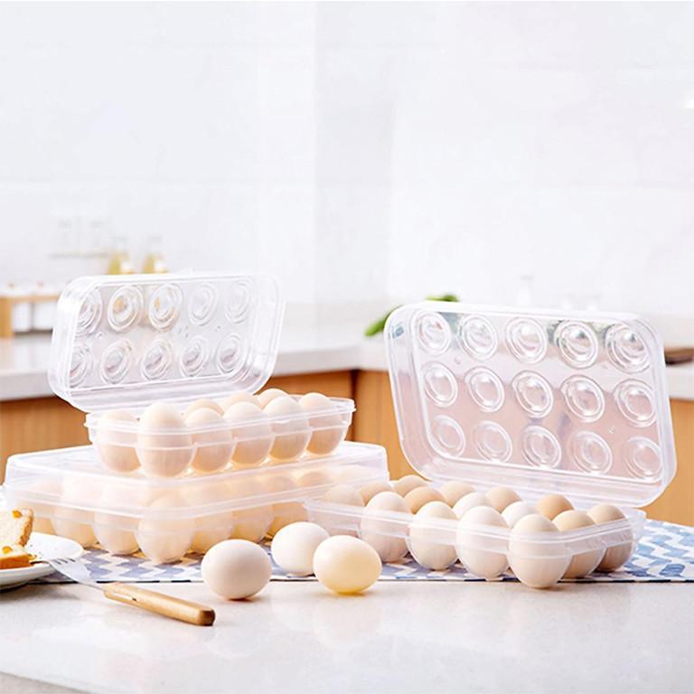 Imported Plastic Egg Storage Box 15 Egg Capacity Tray and Container