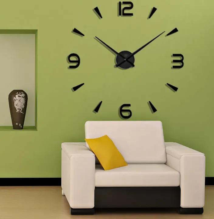 DIY 3D Large Frameless Wall Clock Stickers