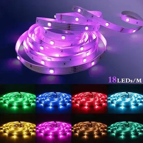 RGB LED Strip Lights with Remote - Room & Wall Decoration