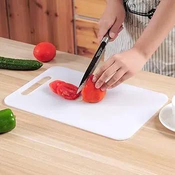 High Quality Solid Plastic Cutting Board - White