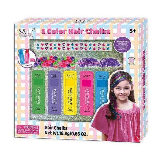 Swirl Up 5 Hair Chalk Color Set - 5+ Ages - Paraben Free - For Girls