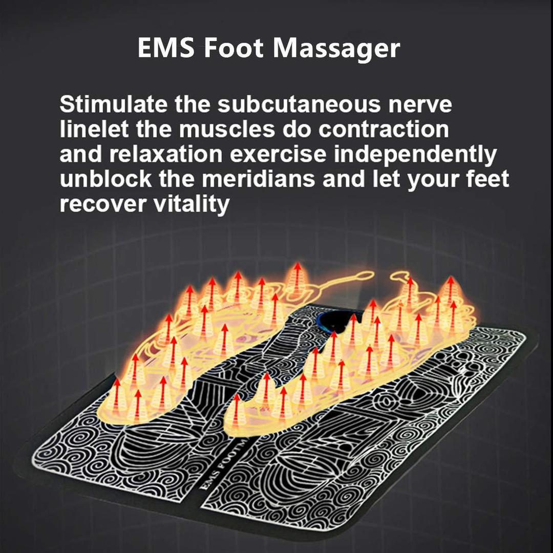 EMS Foot Massager Pad Portable Electric Muscle Stimulation